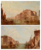 Alfred Pollentine (British 1836-1890), The Grand Canal Venice; The Barbarigo and Pisani Palaces (2)