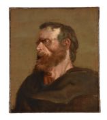 Flemish School (17/18th century), Head study of an apostle, possibly St. Paul