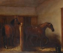 Manner of John Ferneley Junior, Horse in a stable