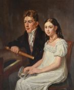 Attributed to Carl Christian Constantin Hansen (Danish 1804-1880), The duet