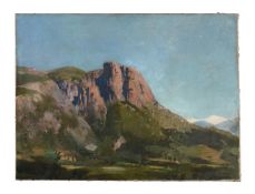 Sir Oswald Birley (British 1880-1952), Corsican landscape