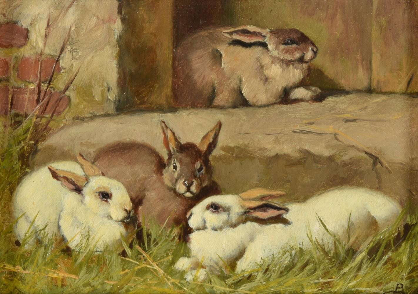 William Baptiste Baird (American 1847-1899), Farmyard friends, a set of seven (7) - Image 3 of 14