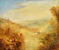 After Joseph Mallord William Turner, An extensive river landscape