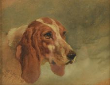 John Frederick Herring Senior (British 1795-1865), Head of a hound