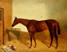 Emil Adam (German 1843-1924), Portrait of the race horse, Kincsem
