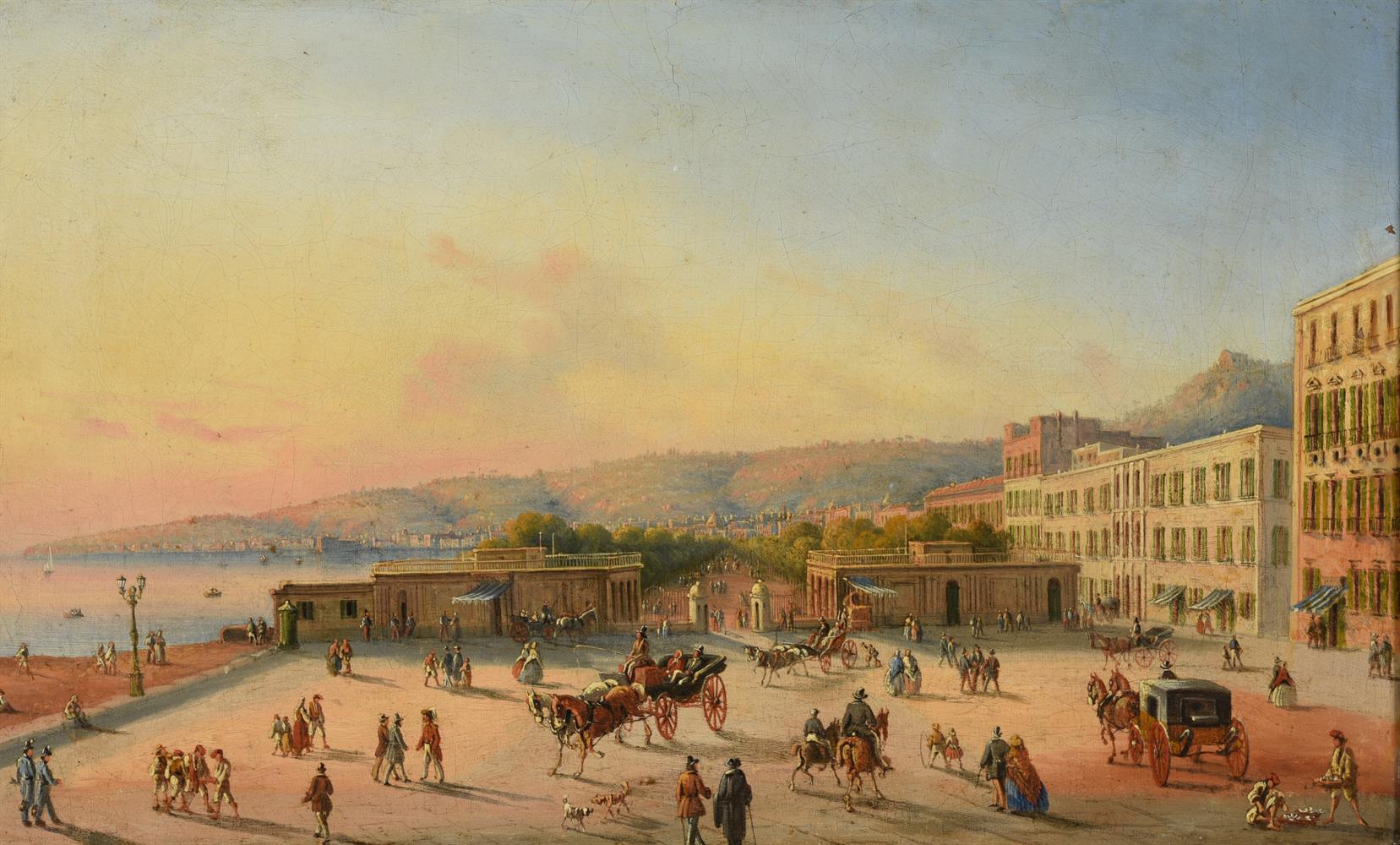 Circle of Ippolito Caffi (Italian 1809-1866), Two views of Naples (2)