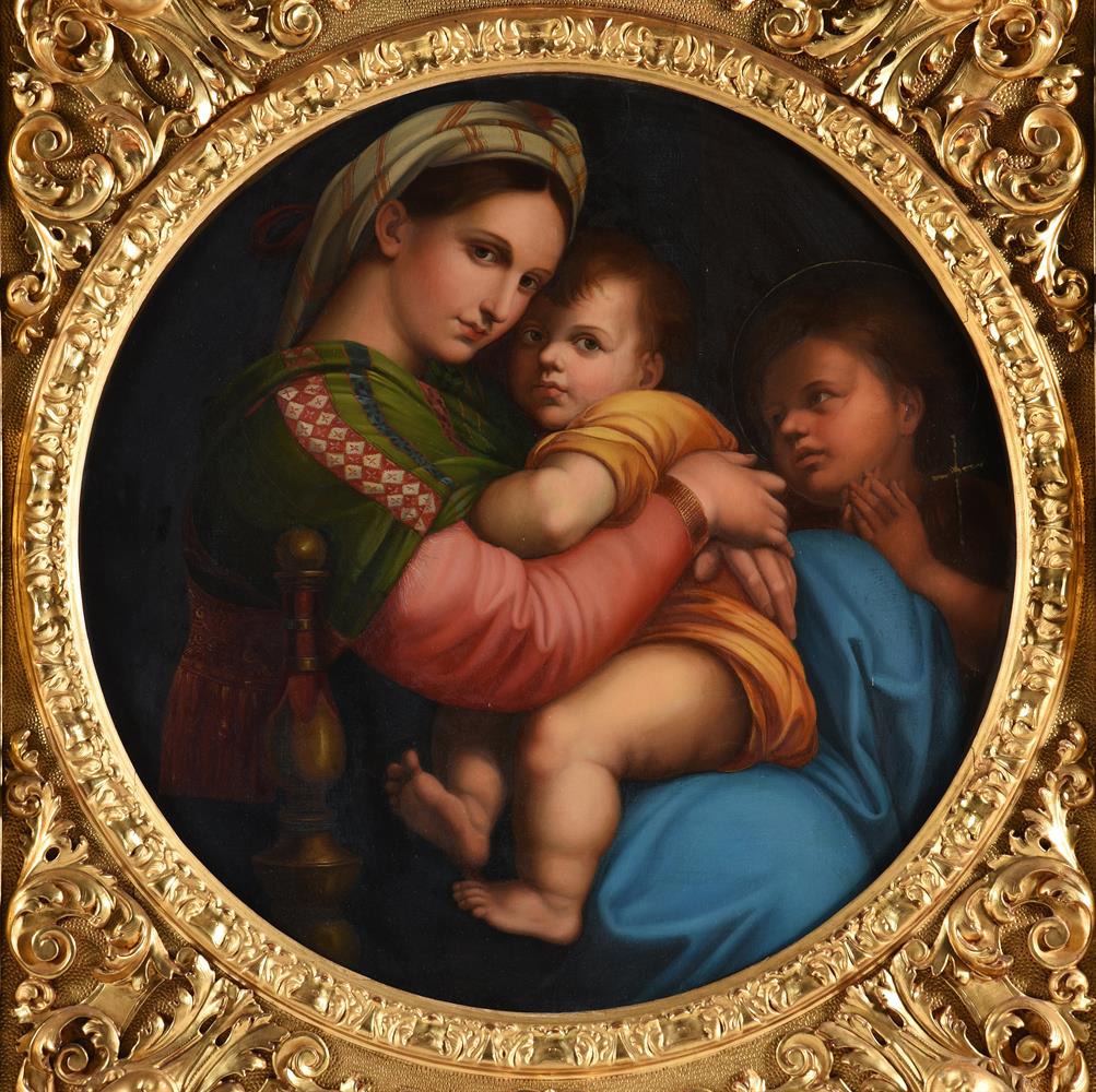 After Raffaello Sanzio da Urbino called Raphael, Madonna della Seggiola - Image 2 of 5