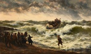 Thomas Rose Miles (British fl. 1869-1910), Return of the Lifeboat