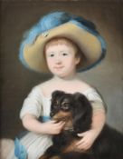 English School (18th century), A child with a dog