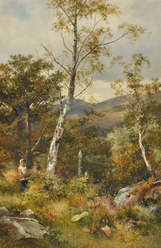 David Bates (British 1840-1921), Stick gatherers