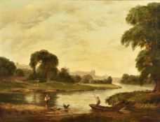 Edward John Cobbett (British 1815-1899), The Thames at Windsor, with the castle beyond