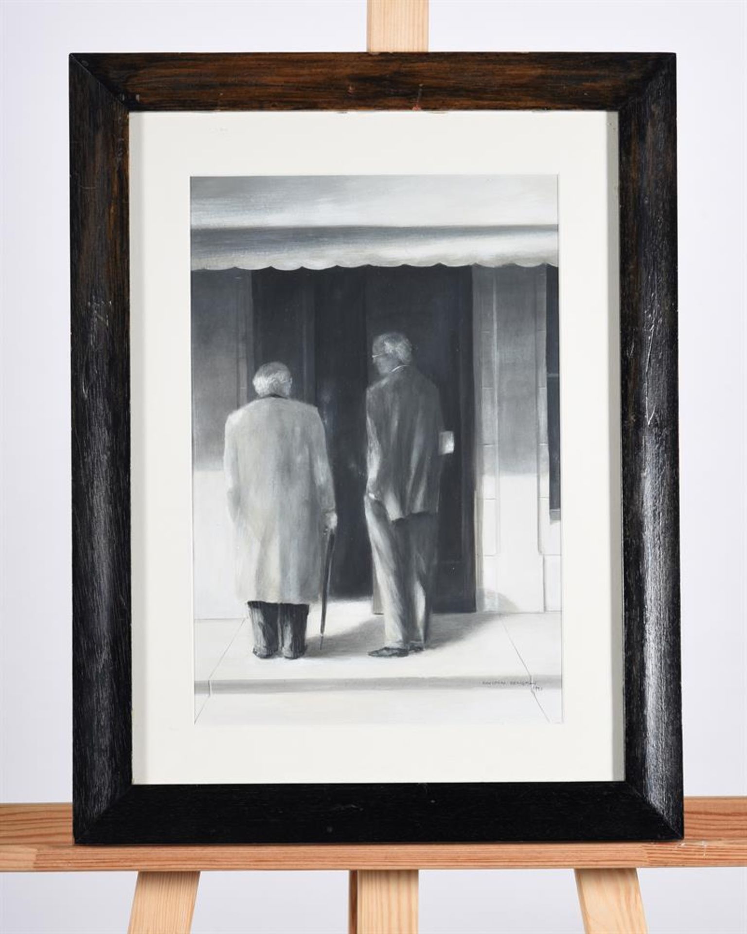 λ Lincoln Seligman (British b. 1950), Two Gentleman Looking in a window - Image 2 of 2
