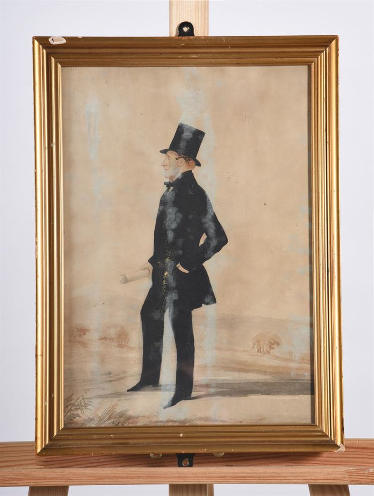 English School (19th century), Man in an overcoat - Image 5 of 6