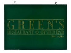 Green's Restaurant sign