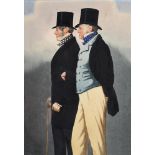 Richard Dighton (British 1795-1880), Portrait of Admiral Rous and Mr Payne
