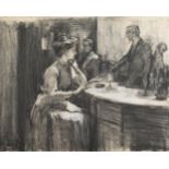 λ Antony Bream (British b. 1943), Lady at the bar, Green's Restaurant