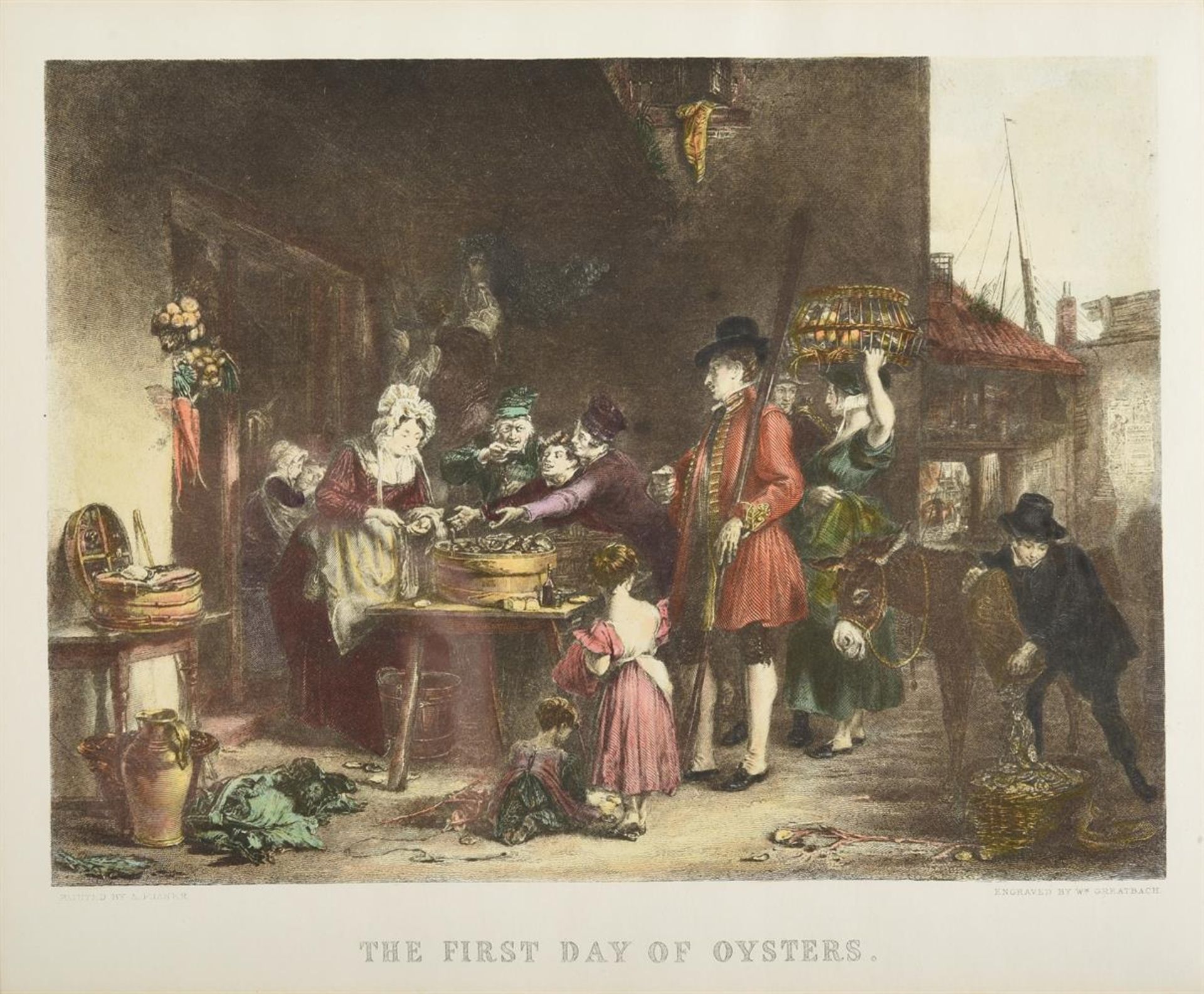 William Greatbach (British 1802-1885), after Alexander Fraser, The First day of Oysters