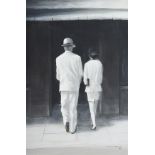 λ Lincoln Seligman (British b. 1950), Couple entering the restaurant