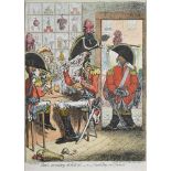 After James Gillray, Hero's Recruiting at Kelsey's or Guard-day at St. James's