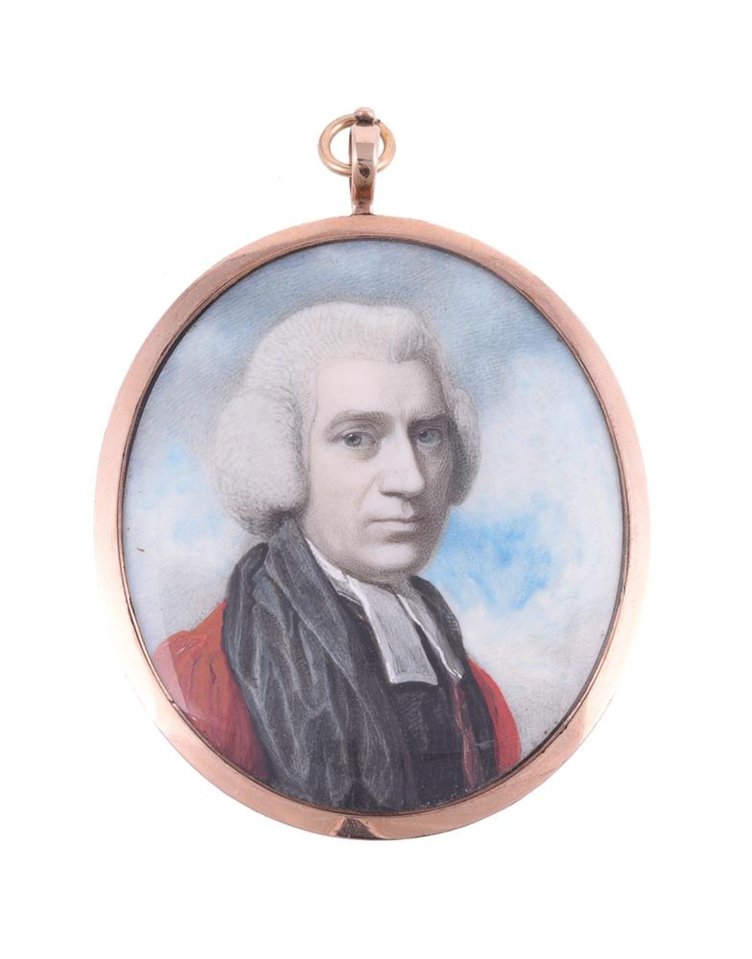 Y Richard Cosway (British 1742 - 1821), Portrait of Thomas Postlethwaite, in judge's robes