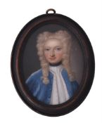 French School (early 18th century), A gentleman, wearing blue coat