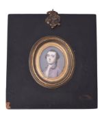 Y Penelope Carwardine (British 1730-1800), A gentleman, wearing blue-edged lilac coat