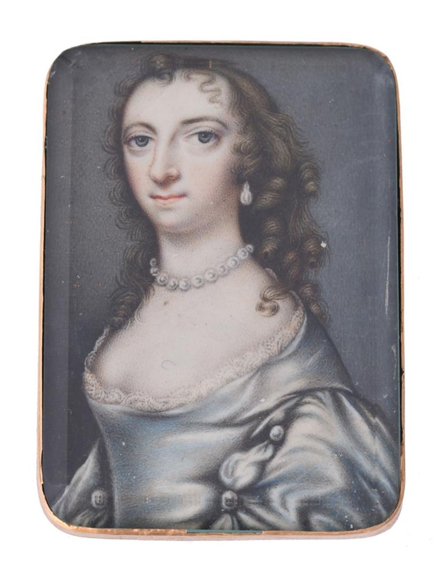 Dutch School (late 17th /early 18th century), A lady, wearing a dress and pearl necklace