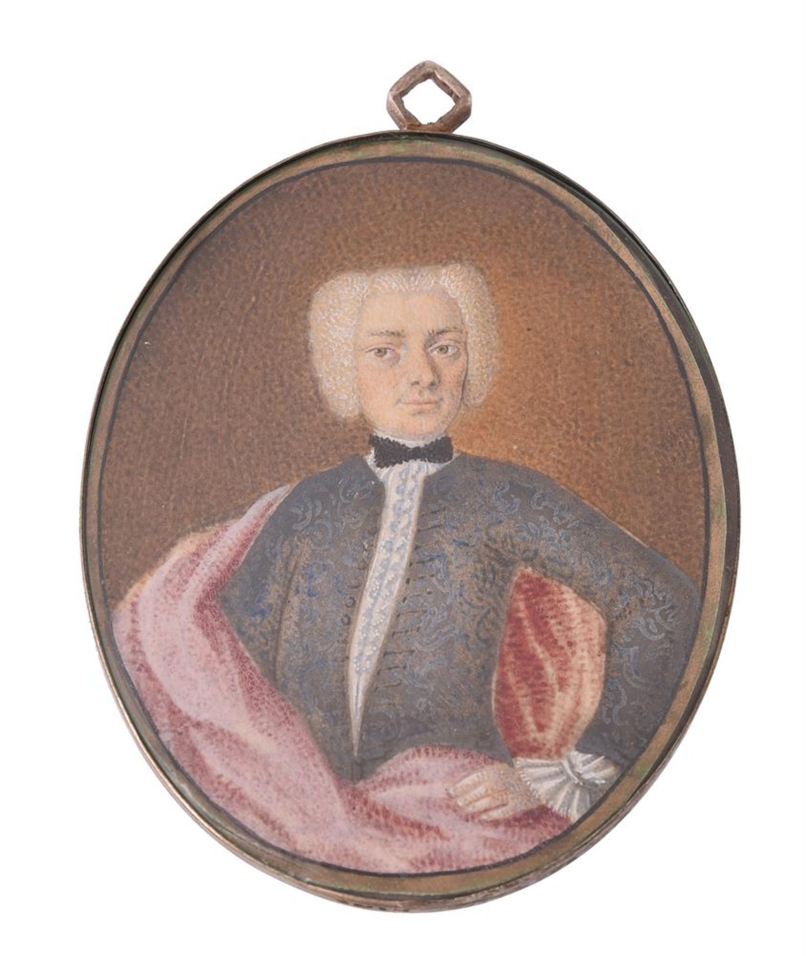 Italian School (18th century), A young man, wearing blue and gold detail jacket