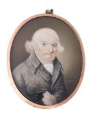 Y Alexander Gallaway (Scottish fl. 1794-1812), An elderly gentleman, wearing black coat