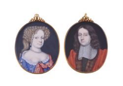 English School (c.1670), A pair of portrait miniatures (2)