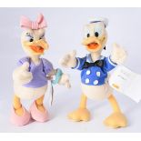 STEIFF, DONALD AND DAISY, 00675 and 01421, DISNEY SHOWCASE COLLECTION, CIRCA 2001