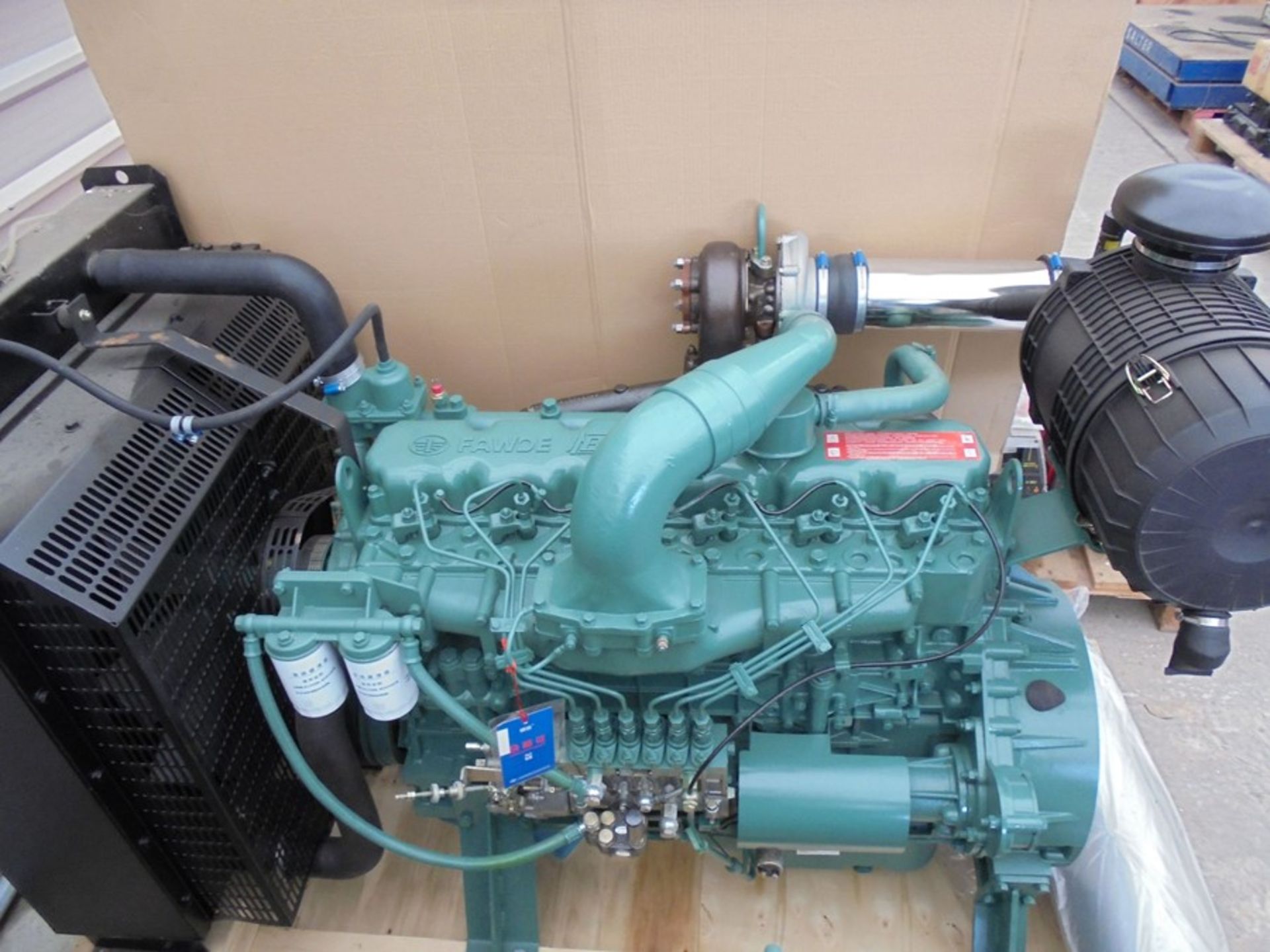 New FAWDE/Wuxi 6 cylinder engine CA6DF20-14D engine with radiator and air cleaner assy, 110kw@ - Image 2 of 6