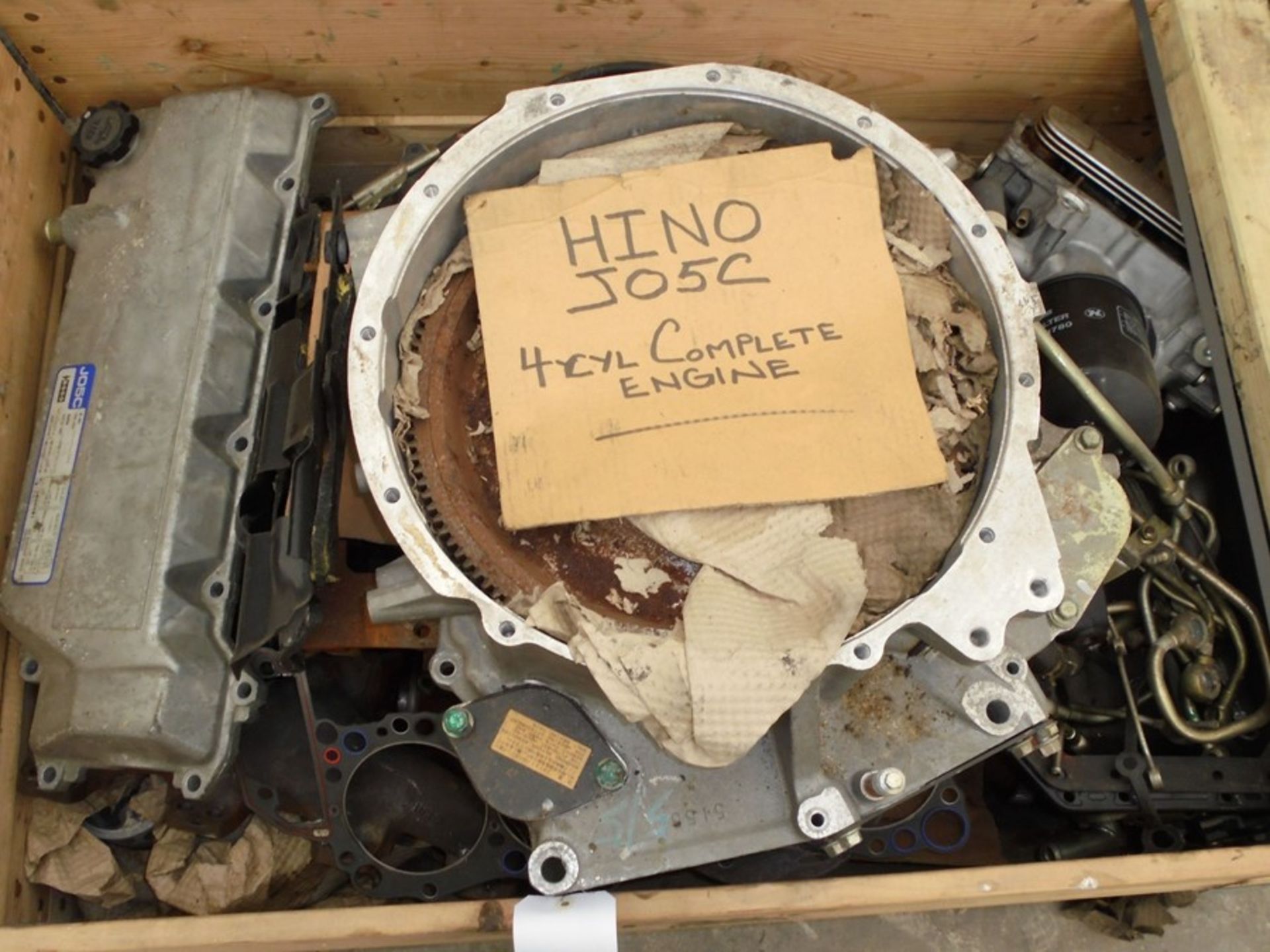 Hino J05C 4 cylinder diesel engine dismantled.