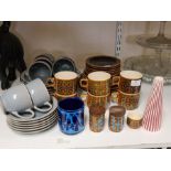 Quantity of 1970's Studio ware crockery to include Hornsea Bronte teawares, Denby teawares, etc.