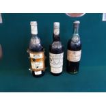 Vintage wines and champagne to include Pierre Chabanneau & Co. Cognac Fine Champagne 1875, Vieux