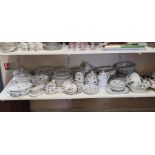 Large lot of Masons Furnivals Denmark pattern tablewares to include all sizes of flatwares,