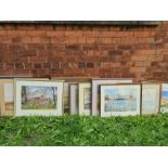 10 various framed watercolours of local scenes to include Drakeholes and Gringley Carr by local