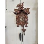 1970's Black Forest twin weight cuckoo clock.