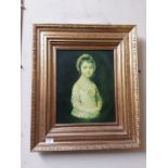 Gilt framed varnished print Lady Georgiana Spencer.