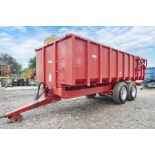 Triffid 14T twin axle (commercial type) grain trailer with hydraulic tail board.