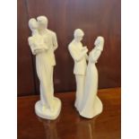 Pair of Royal Doulton Images figures "Happy Anniversary" and "Congratulations".