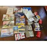 Box lot of Brooke Bond tea card albums and a large quantity of loose tea cards and tea card sets.