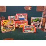 8 Britains farm toys all boxed as pictured, 9540 manure spreader, 9541 royal tedder, 9576 farm
