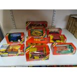 Britains farm toys, 9534 bale trailer, 9343 power farm cultivator, 9567 Chafer sprayer, 9523 Ford