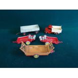 Mixed Dinky toys to include Bedford tipper 410 4 wheel trailer 428, 2 x Massey Harris manure
