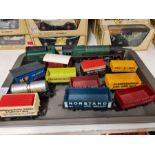 Hornby Britannia loco and tender together with various Hornby and Lima rolling stock.