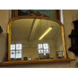 Large Victorian style overmantle mirror 142cm wide x 112cm high.