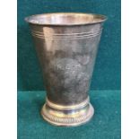 Silver beaker by Langford Silver Galleries, London 11cm tall, 166g.