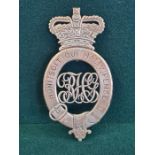Silver Royal Household Cavalry badge, 102mm long, 42g.