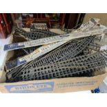A box lot of Peco and Hornby track.